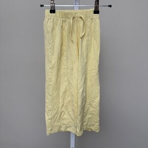 Zara Light Yellow Drawstring Pants size 6